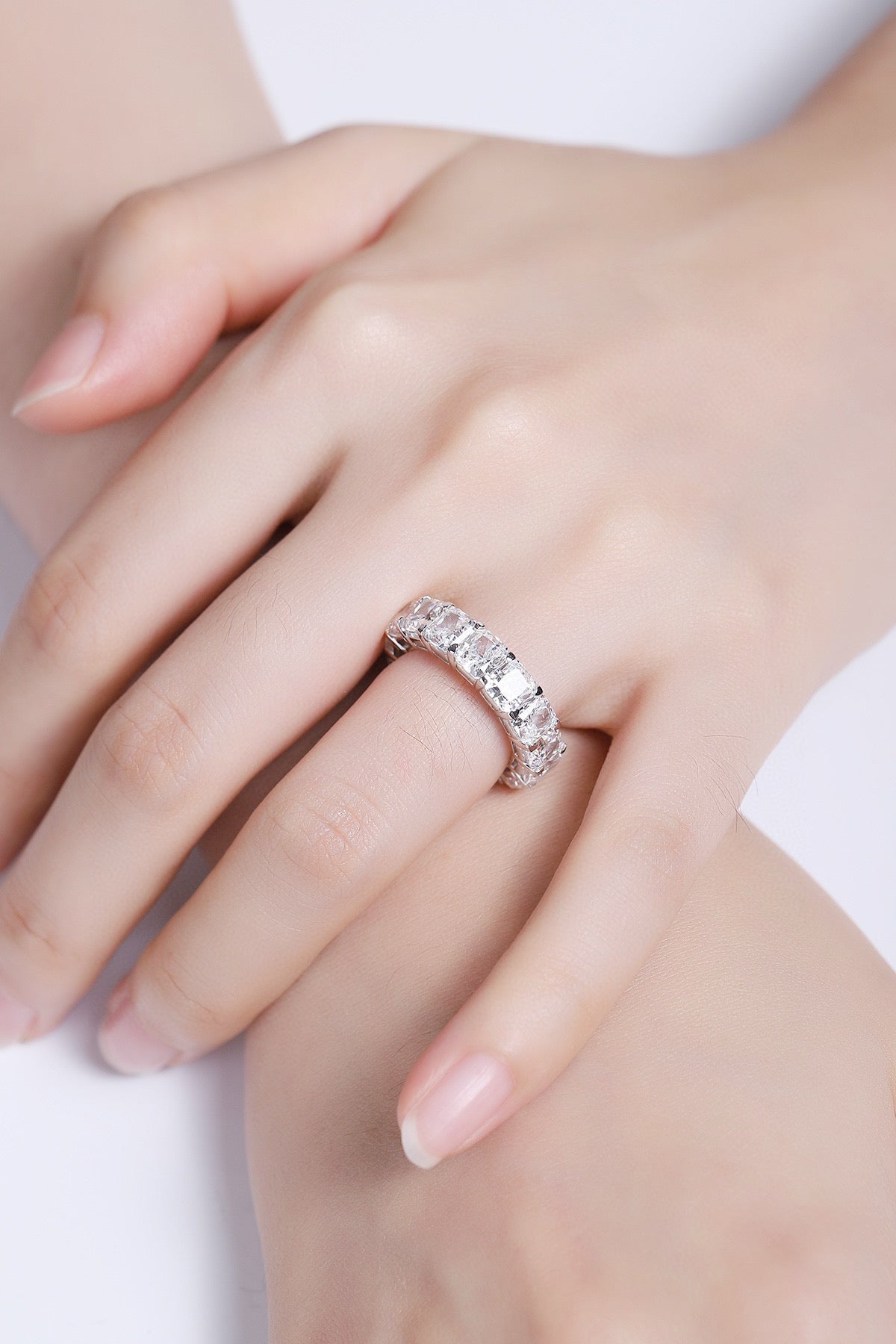 Pirmiana Elegant and Luxury 19.2ct Simulated Diamond Rings 18K Gold Jewelry Engagement Gift Women