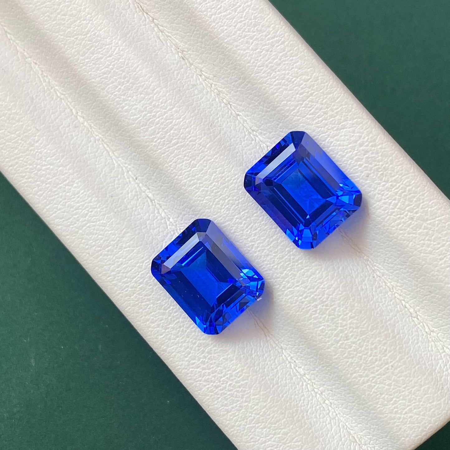 Pirmiana Emerald shape Lab Grown Cobalt Spinel Loose Gemstones for Jewelry Making