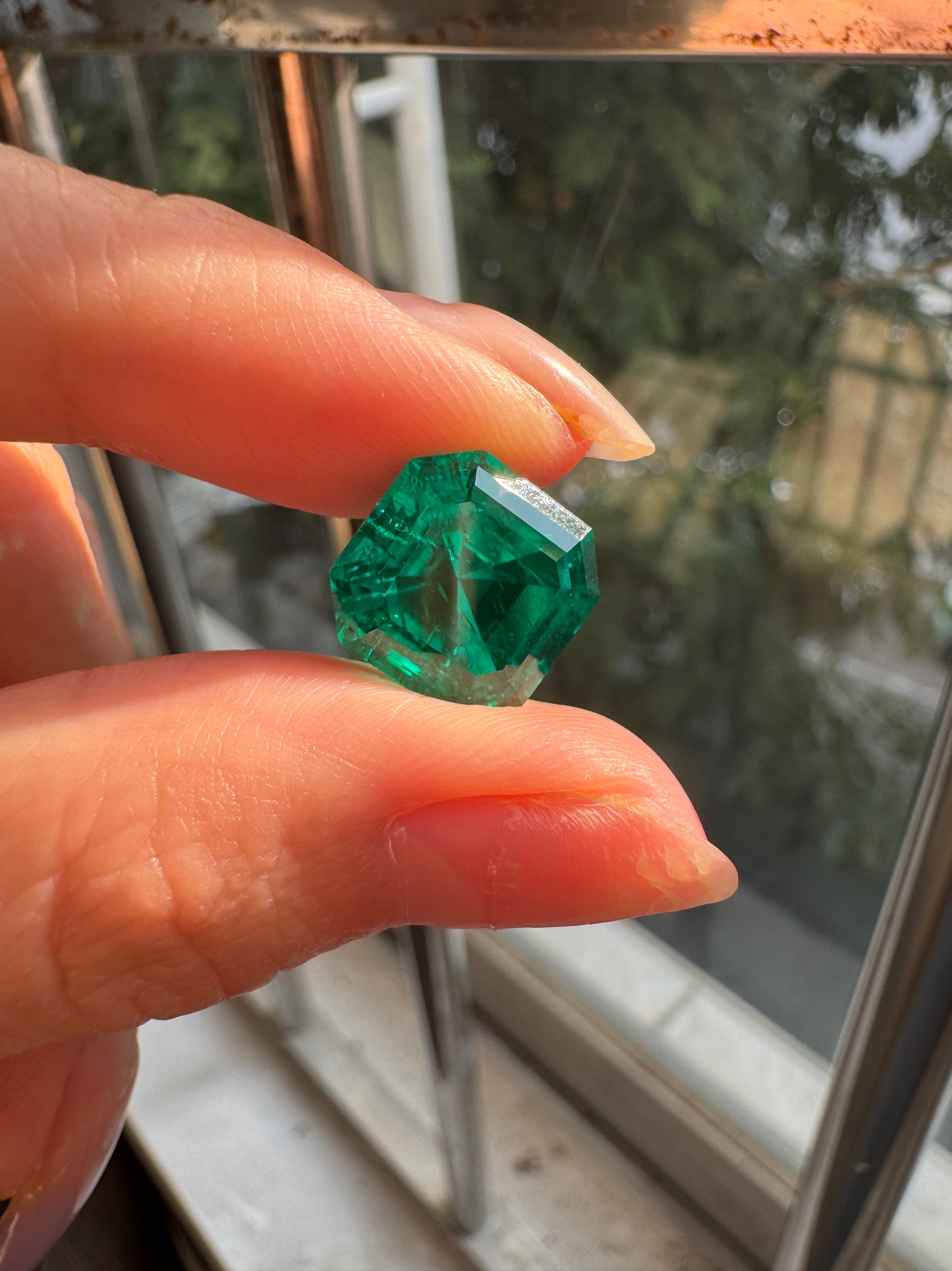 Pirmiana 5ct-7.59ct Asscher Cut Lab Grown Emerald