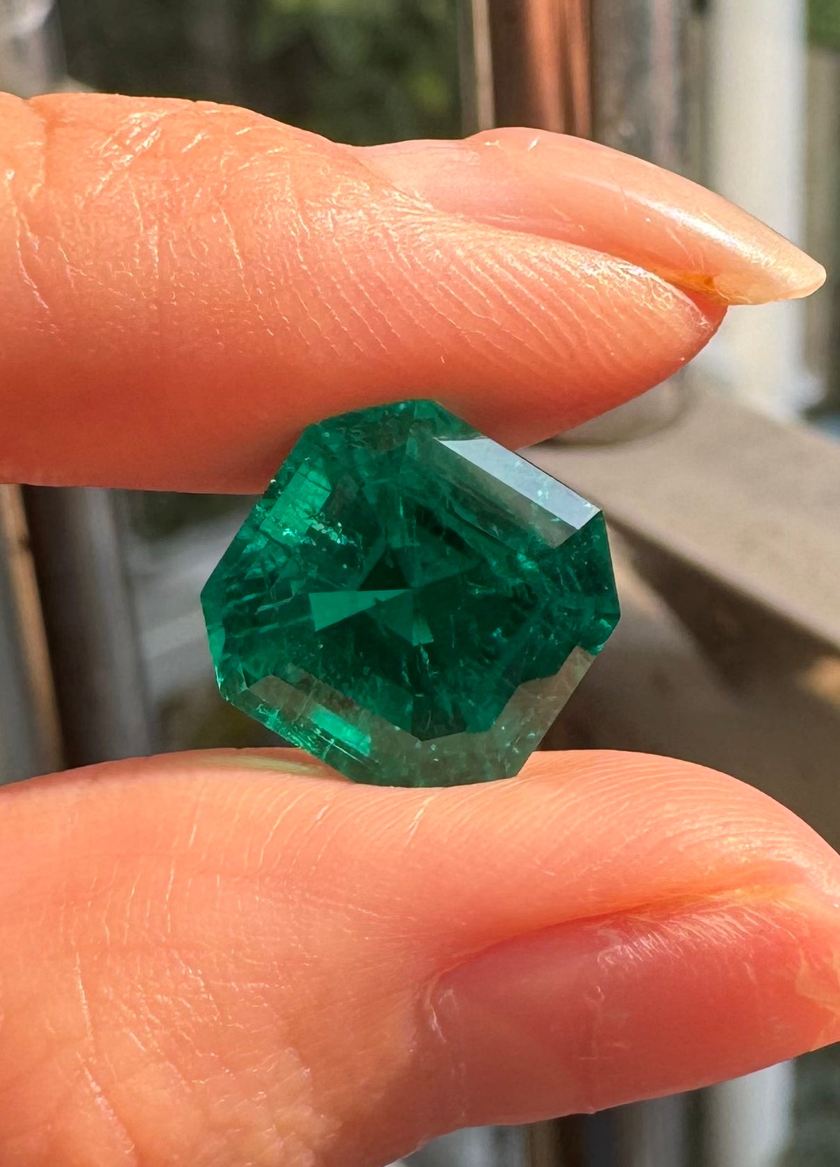 Pirmiana 5ct-7.59ct Asscher Cut Lab Grown Emerald