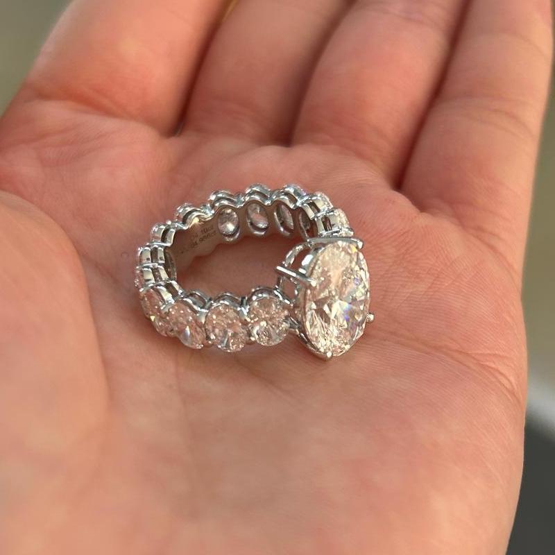 Pirmiana Jewelry Custom Design 14k White Gold Ring for Women 4.1ct Lab Grown Diamond Jewelry