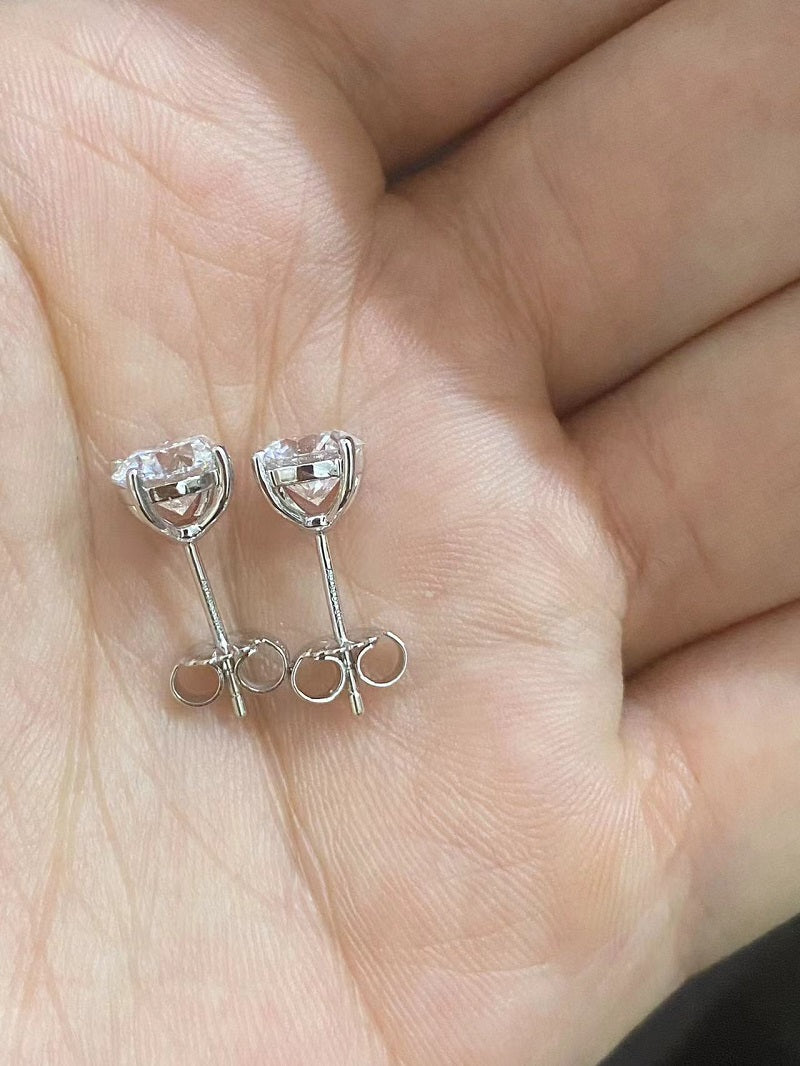 Ruif Customized 18k gold 1ct D VS1 CVD lab grown diamond stud earrings for Women daily wear fine jewelry