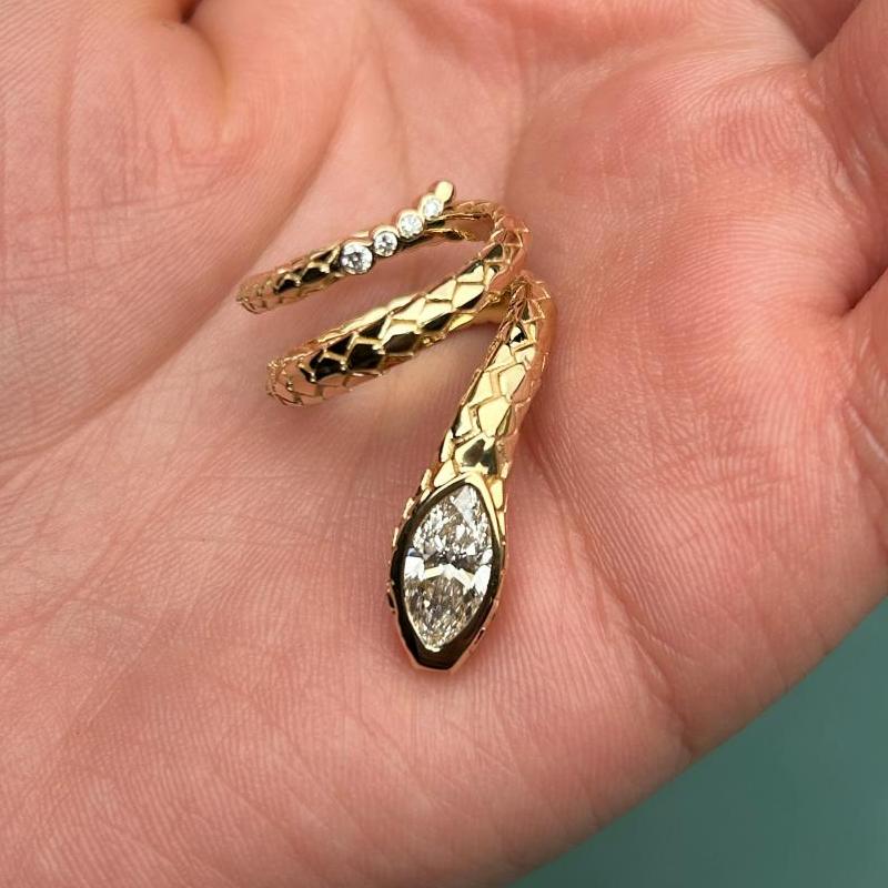 Pirmiana Jewelry Custom Design 18k Yellow Gold Ring for Women 1ct Lab Grown Diamond Jewelry
