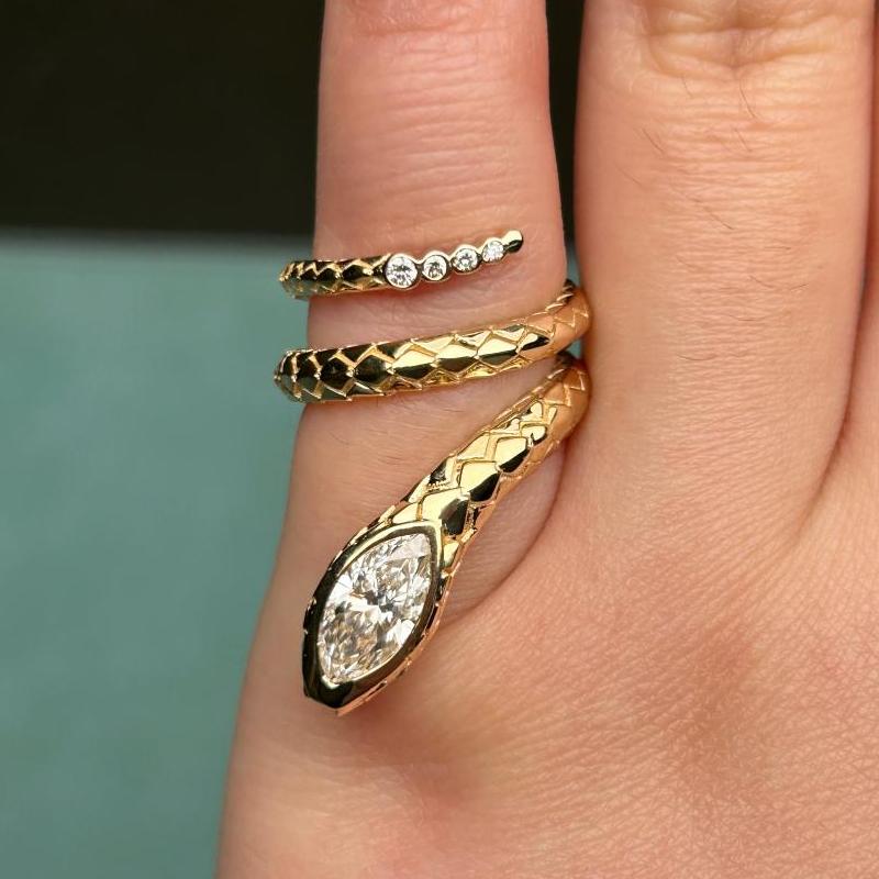 Pirmiana Jewelry Custom Design 18k Yellow Gold Ring for Women 1ct Lab Grown Diamond Jewelry