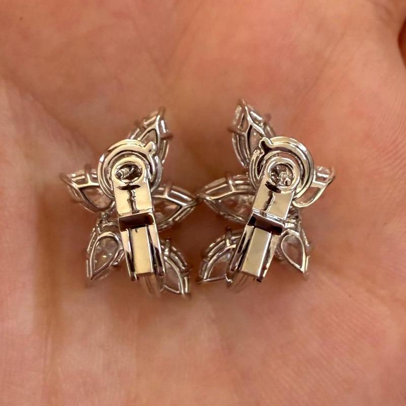 Pirmiana Jewelry Custom Design 14K White Gold Earrings for Women 6.33ct HPHT Lab Grown Diamond Jewelry