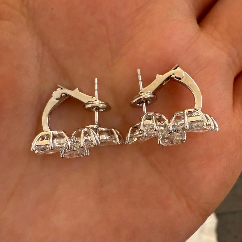 Pirmiana Jewelry Custom Design 14K White Gold Earrings for Women 6.33ct HPHT Lab Grown Diamond Jewelry