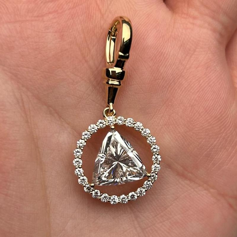 Pirmiana Jewelry Customized 18k Yellow Gold 4.5ct Lab Grown Diamond Pendant for Women Party Gift