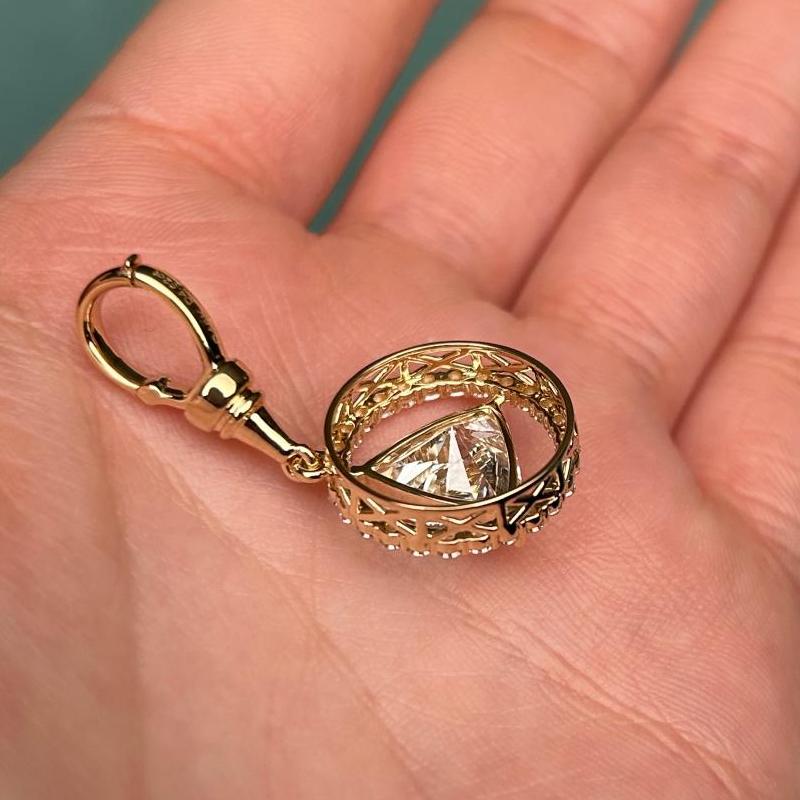 Pirmiana Jewelry Customized 18k Yellow Gold 4.5ct Lab Grown Diamond Pendant for Women Party Gift