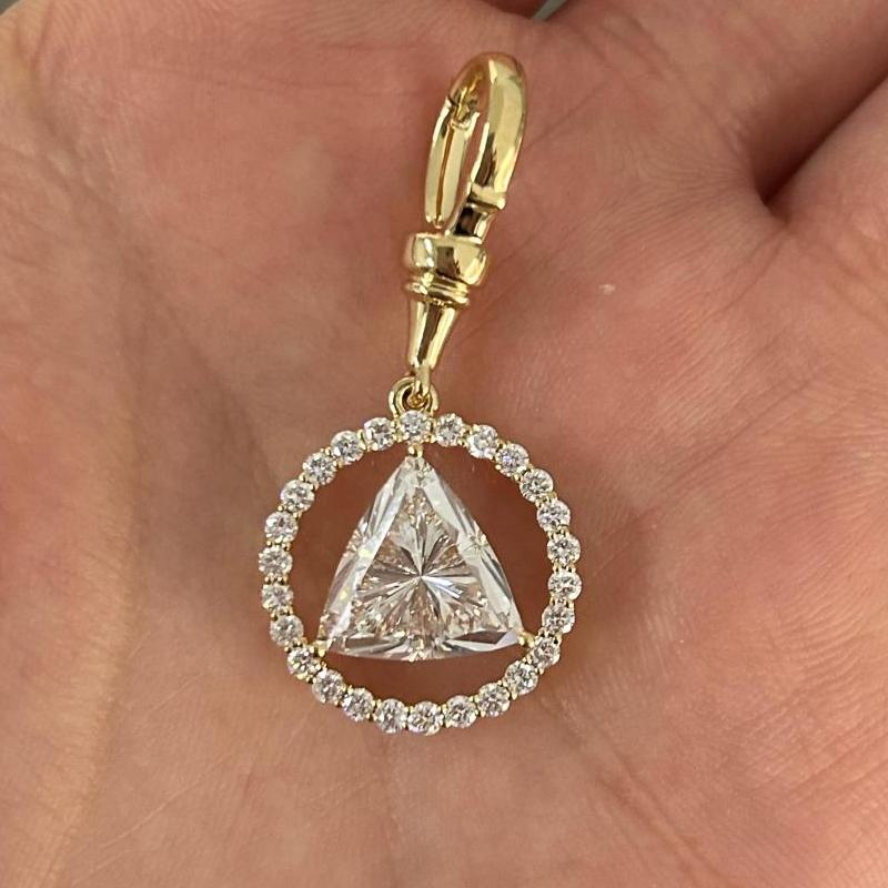 Pirmiana Jewelry Customized 18k Yellow Gold 4.5ct Lab Grown Diamond Pendant for Women Party Gift