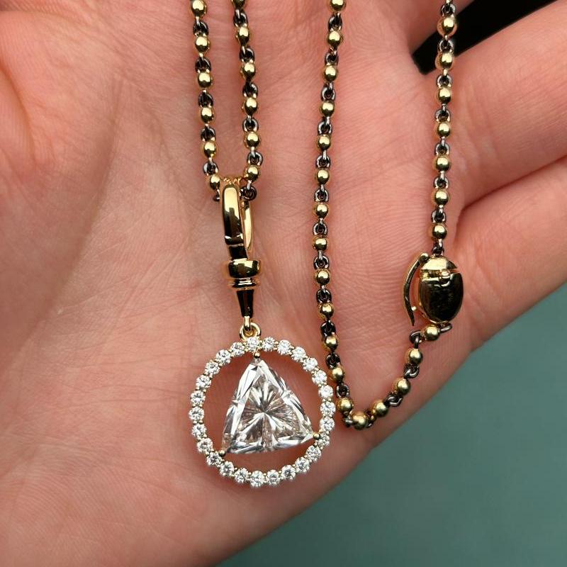 Pirmiana Jewelry Customized 18k Yellow Gold 4.5ct Lab Grown Diamond Pendant for Women Party Gift