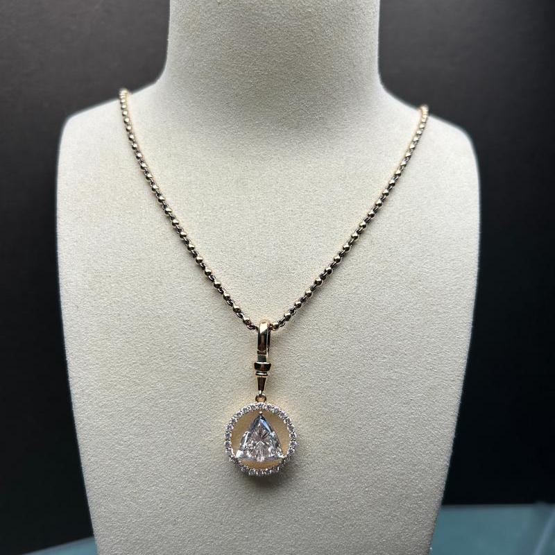 Pirmiana Jewelry Customized 18k Yellow Gold 4.5ct Lab Grown Diamond Pendant for Women Party Gift