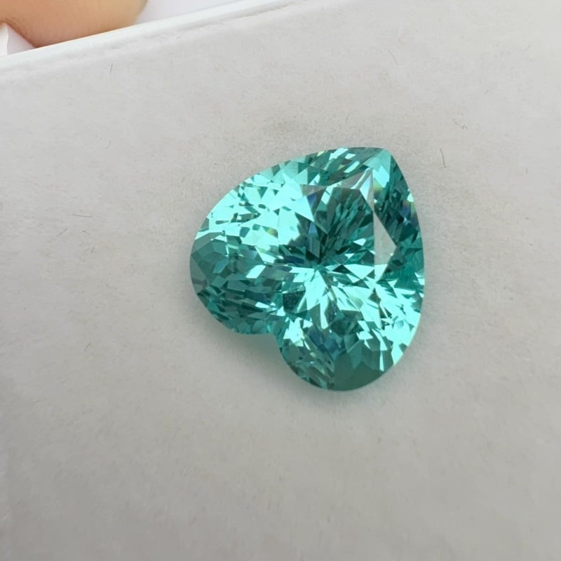 Pirmiana Heart shape Lab Grown Paraiba Loose Gemstones for Jewelry Making