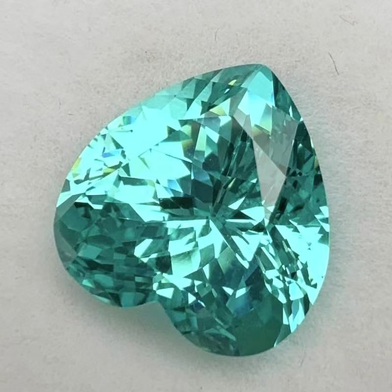 Pirmiana Heart shape Lab Grown Paraiba Loose Gemstones for Jewelry Making