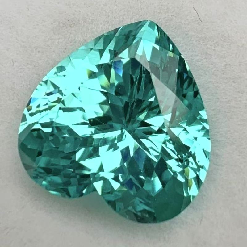 Pirmiana Heart shape Lab Grown Paraiba Loose Gemstones for Jewelry Making