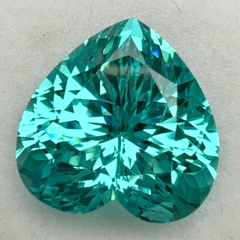 Pirmiana Heart shape Lab Grown Paraiba Loose Gemstones for Jewelry Making