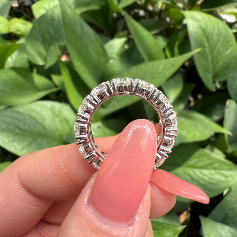 Pirmiana Jewelry Customized 18k white gold 0.5ct X 13pcs Each Lab Grown Diamond Eternity Rings Engagement Wedding Band Rings for Women Fine Jewelry