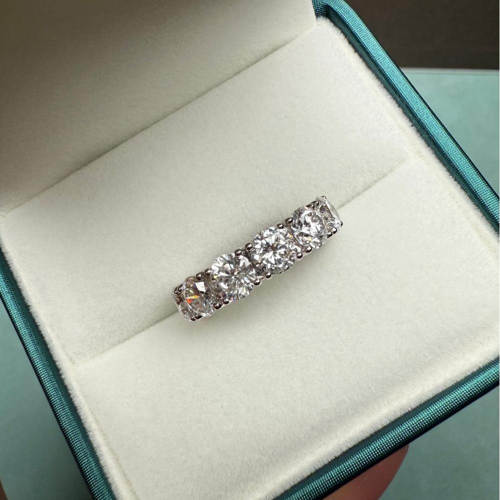 Pirmiana Jewelry Customized 18k white gold 0.5ct X 13pcs Each Lab Grown Diamond Eternity Rings Engagement Wedding Band Rings for Women Fine Jewelry