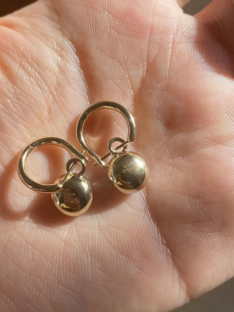 Ruif Customize 14k Yellow Gold about 1.5ct G VS1 CVD Lab Grown Diamond Hoops Earrings For Women Versatile Engagement