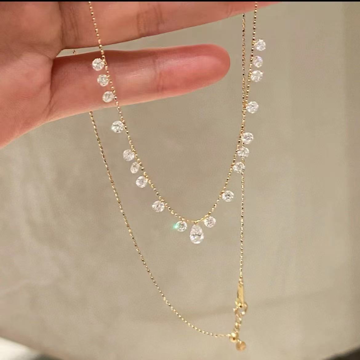 Ruif Jewelry Classic Design 18k yellow gold 2.06ct Total Lab Grown Diamond Pendant Necklace Gemstone Jewelry