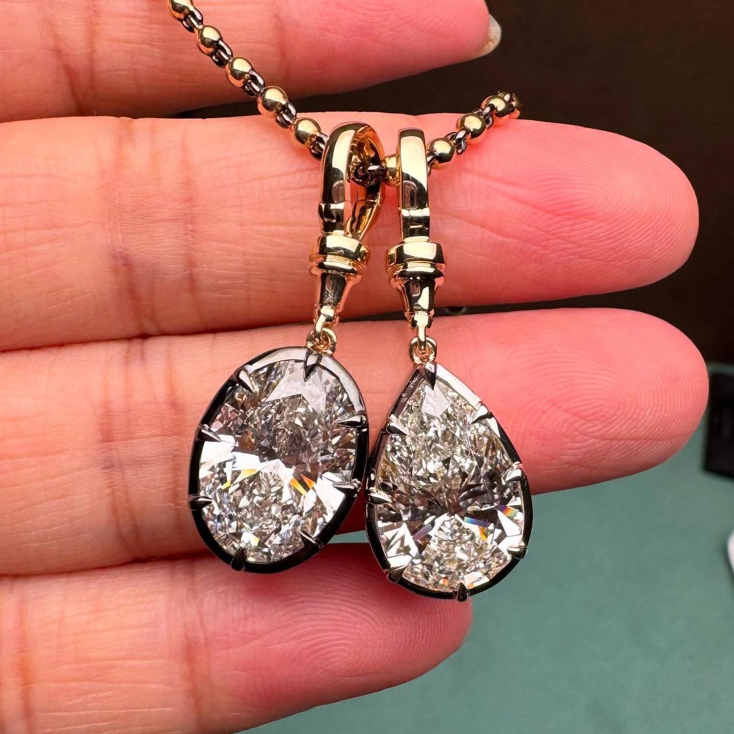 Pirmiana Jewelry Customized 14k Yellow Gold 5ct Lab Grown Diamond Pendant for Women Party Gift