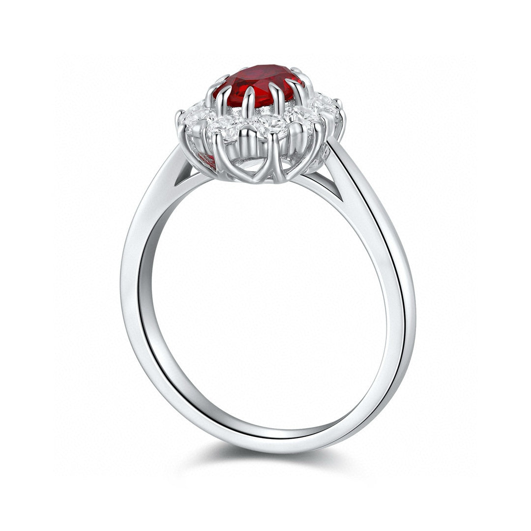 Pirmiana Hot Sale Maximalist 5.48ct Lab Grown Ruby Ring S925 Silver Jewelry Engagement Women