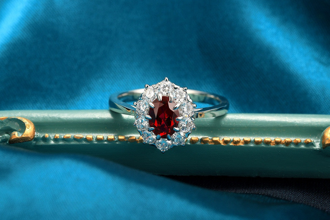 Pirmiana Hot Sale Maximalist 5.48ct Lab Grown Ruby Ring S925 Silver Jewelry Engagement Women