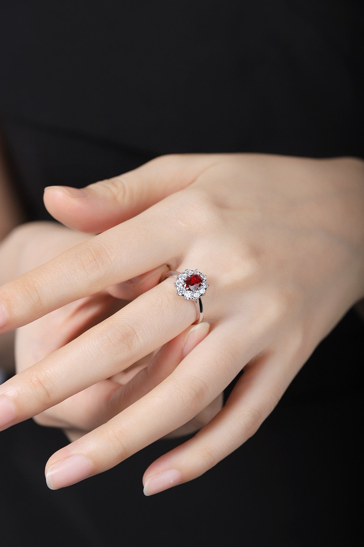 Pirmiana Hot Sale Maximalist 5.48ct Lab Grown Ruby Ring S925 Silver Jewelry Engagement Women