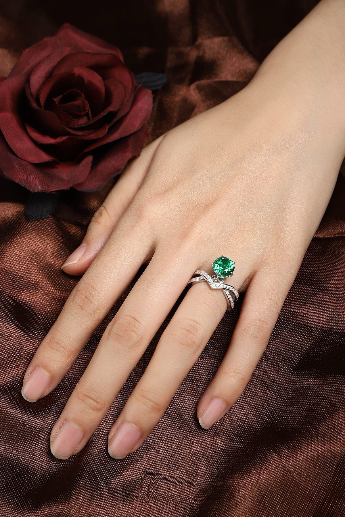 Pirmiana Hot Sale Maximalist 1.96ct Lab Grown Emerald Ring S925 Silver Jewelry Engagement Women