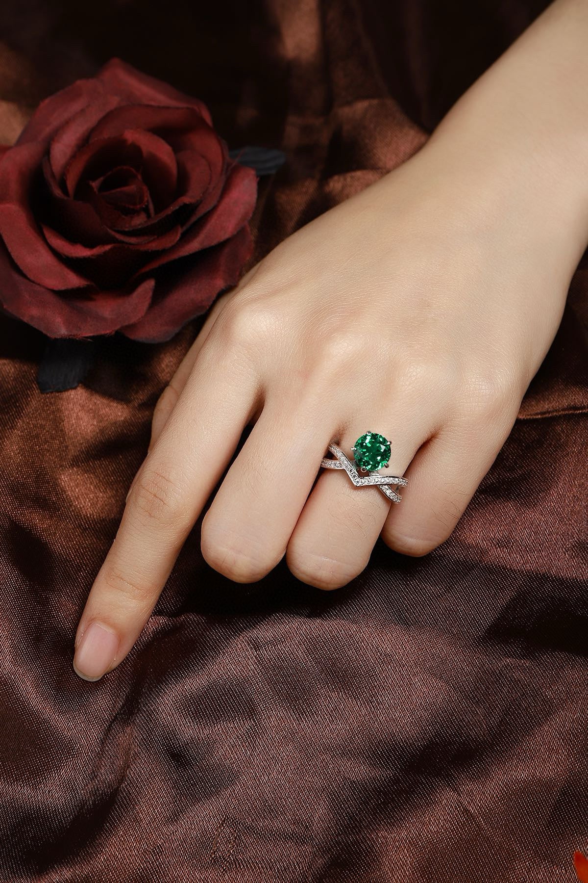 Pirmiana Hot Sale Maximalist 1.96ct Lab Grown Emerald Ring S925 Silver Jewelry Engagement Women