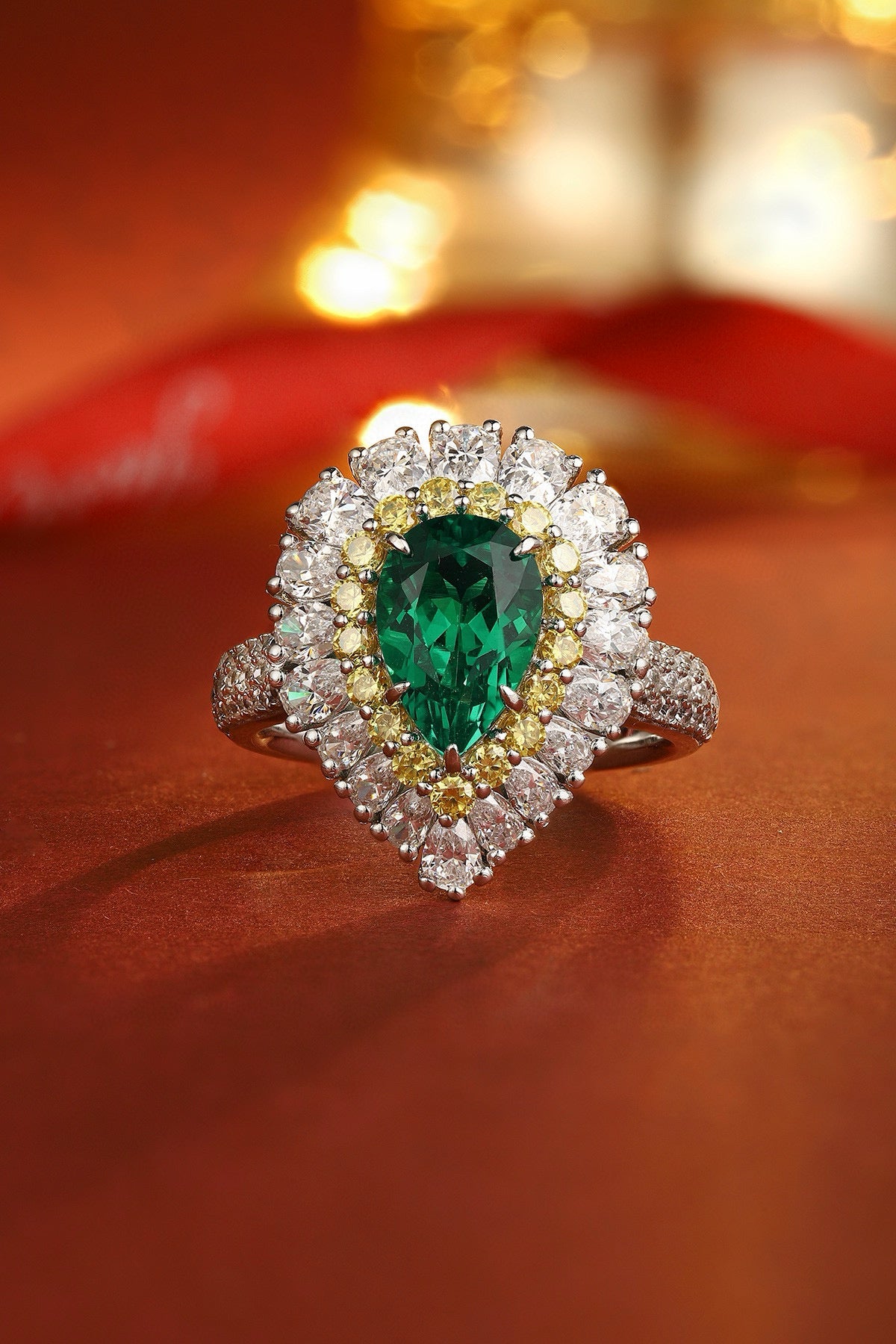 Pirmiana Hot Sale Maximalist 1.92ct Lab Grown Emerald Ring S925 Silver Jewelry Engagement Women