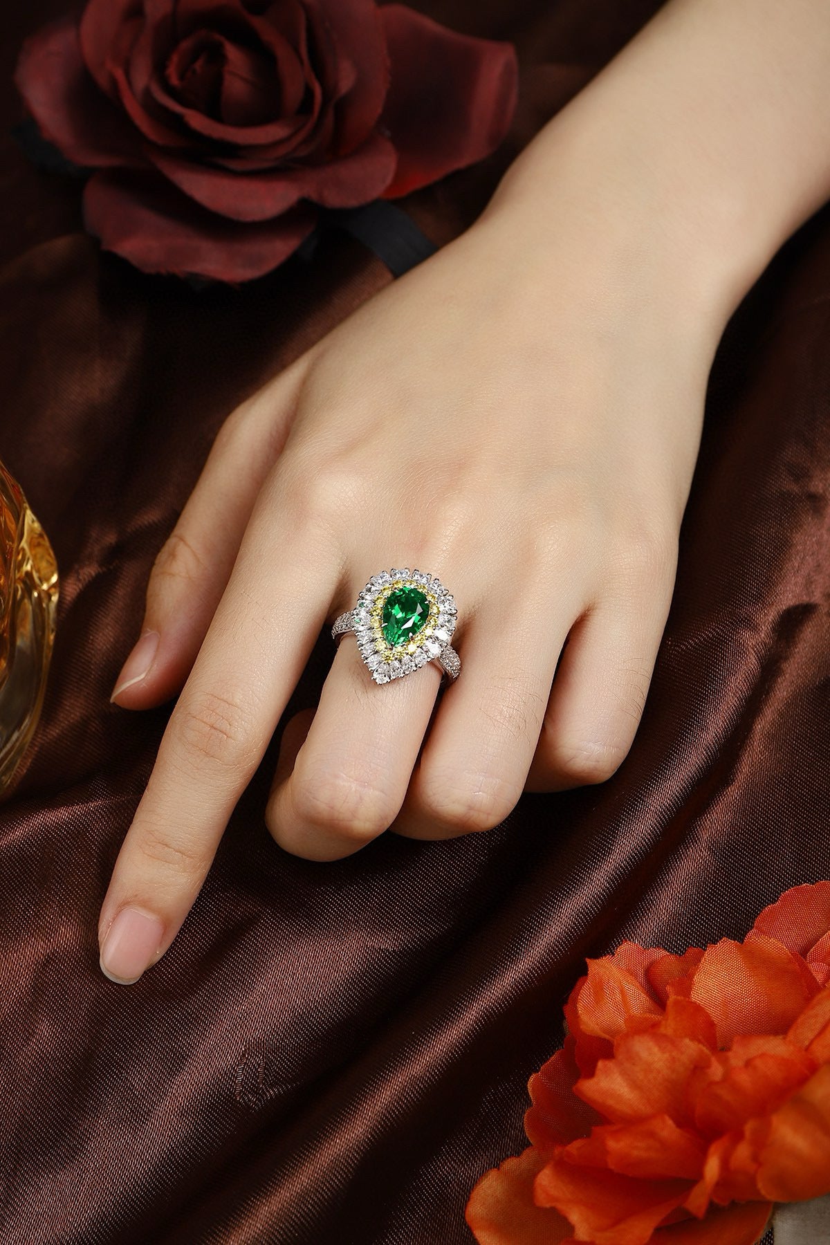 Pirmiana Hot Sale Maximalist 1.92ct Lab Grown Emerald Ring S925 Silver Jewelry Engagement Women