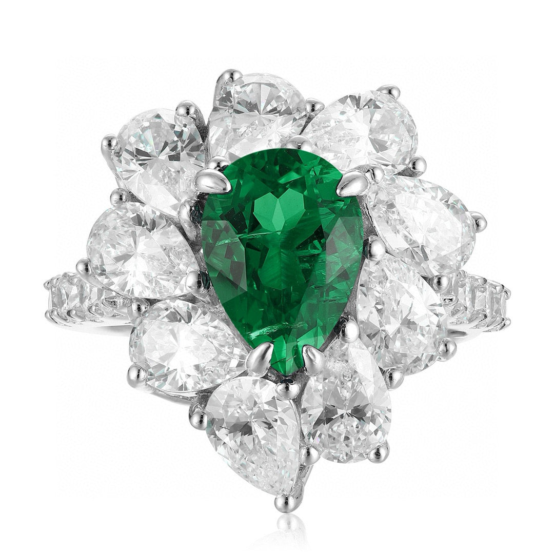 Pirmiana Hot Sale Maximalist 1.86ct Lab Grown Emerald Ring S925 Silver Jewelry Engagement Women