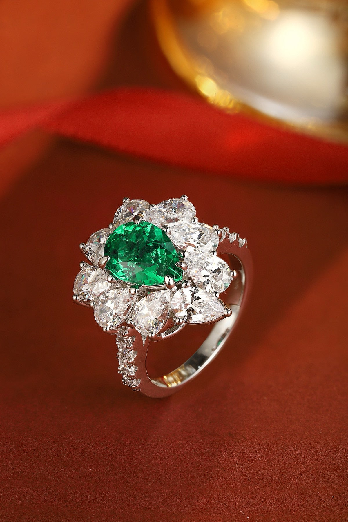 Pirmiana Hot Sale Maximalist 1.86ct Lab Grown Emerald Ring S925 Silver Jewelry Engagement Women