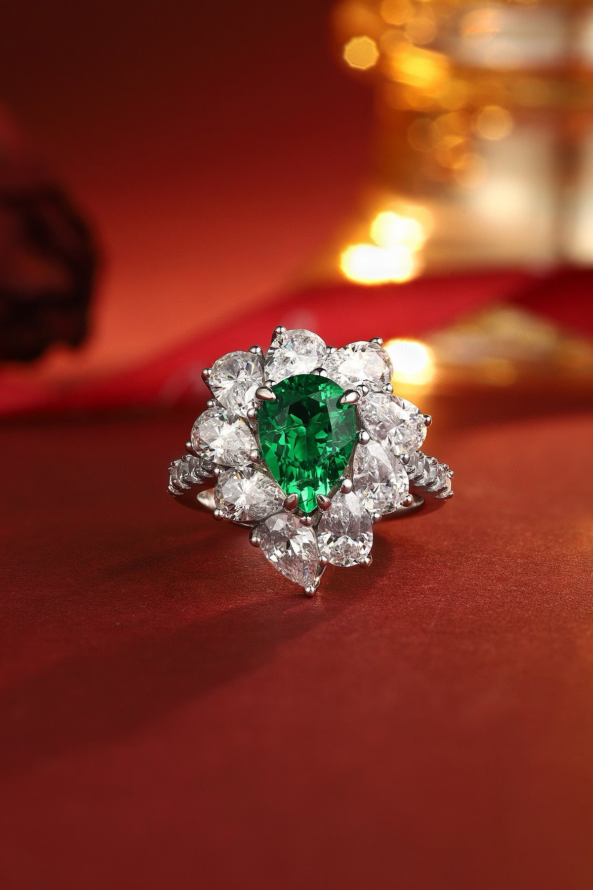 Pirmiana Hot Sale Maximalist 1.86ct Lab Grown Emerald Ring S925 Silver Jewelry Engagement Women