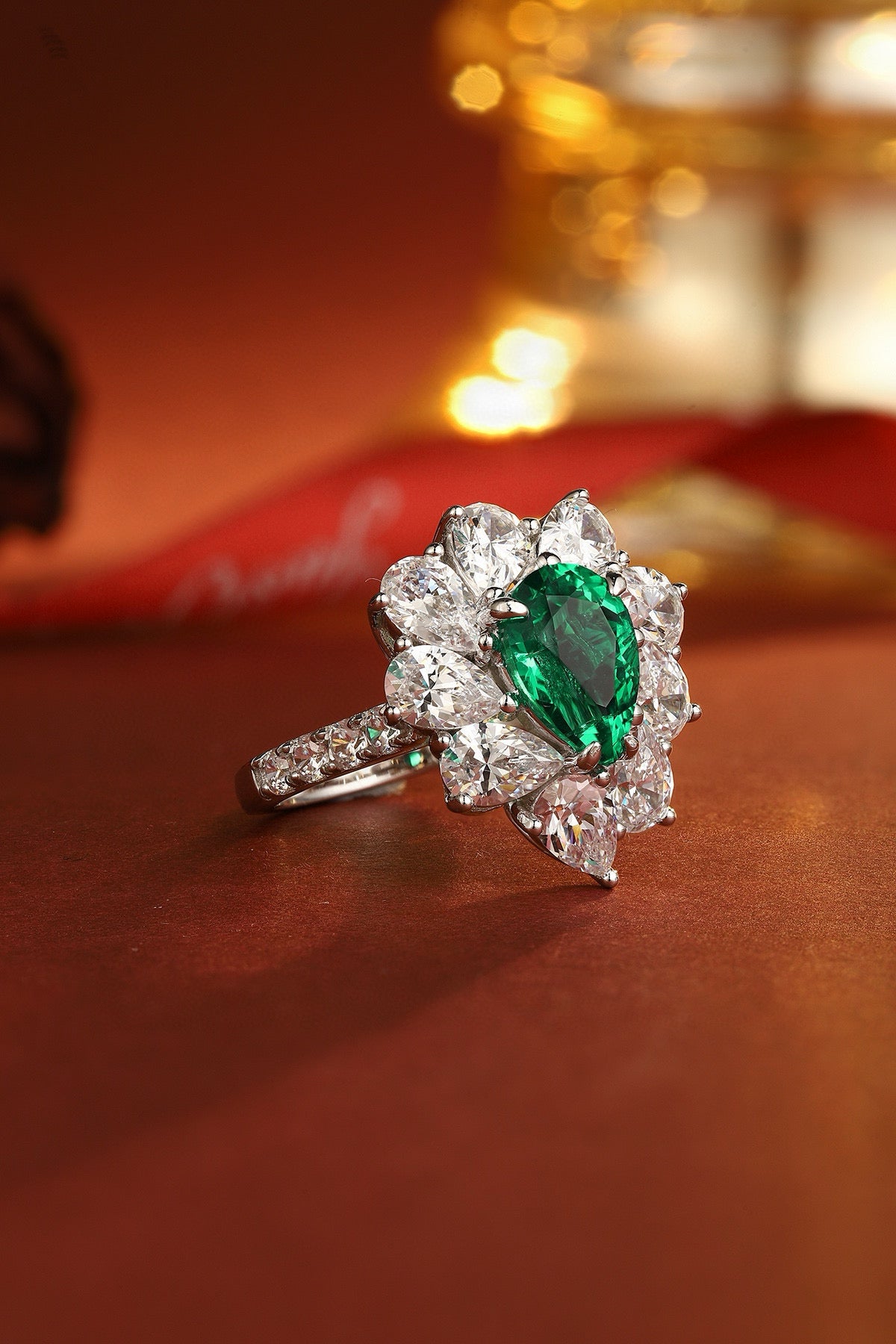 Pirmiana Hot Sale Maximalist 1.86ct Lab Grown Emerald Ring S925 Silver Jewelry Engagement Women