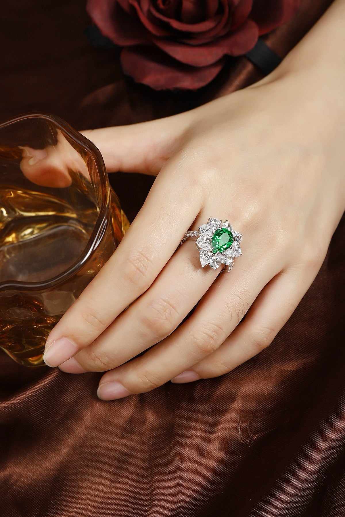 Pirmiana Hot Sale Maximalist 1.86ct Lab Grown Emerald Ring S925 Silver Jewelry Engagement Women