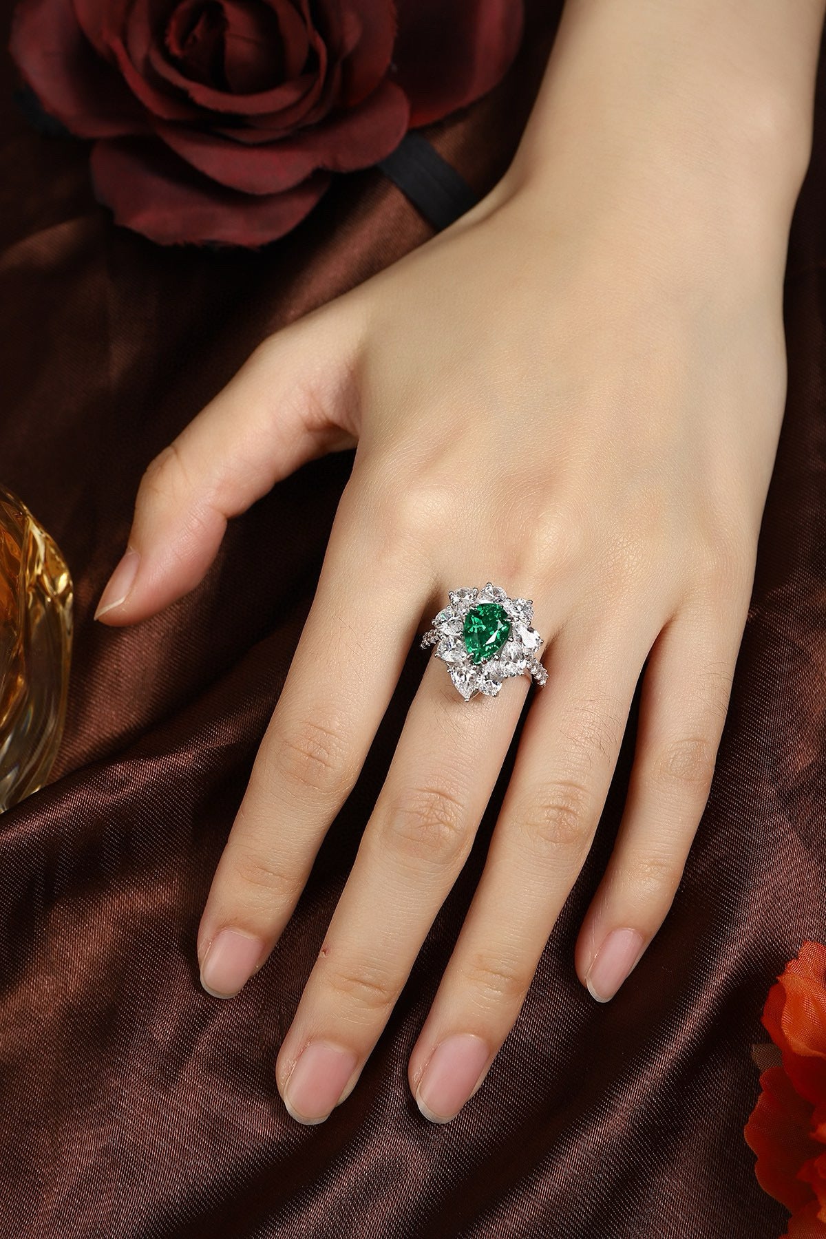 Pirmiana Hot Sale Maximalist 1.86ct Lab Grown Emerald Ring S925 Silver Jewelry Engagement Women
