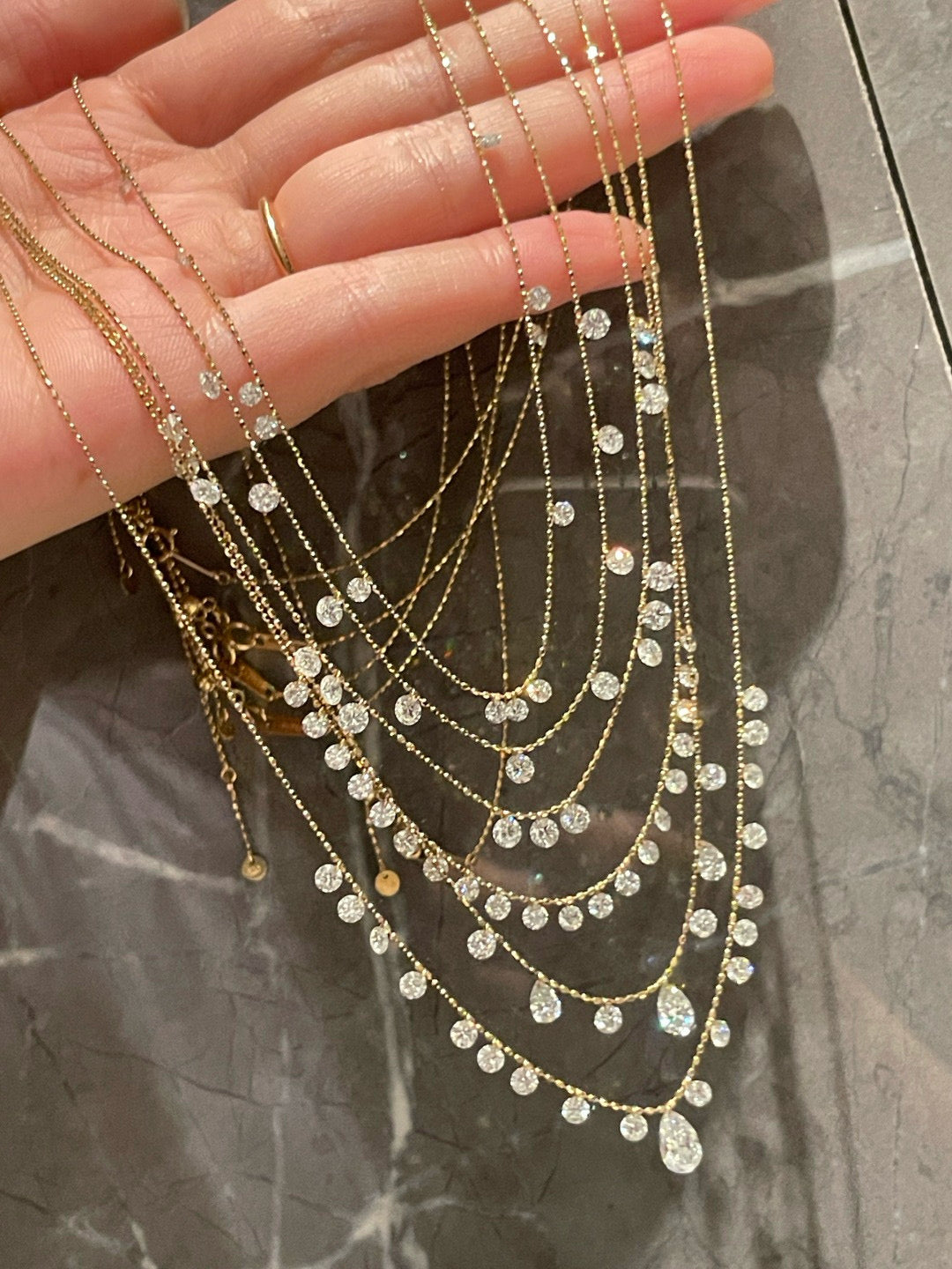 Ruif Jewelry Classic Design 18k yellow gold DE VS Total Lab Grown Diamond Pendant Necklace Gemstone Jewelry