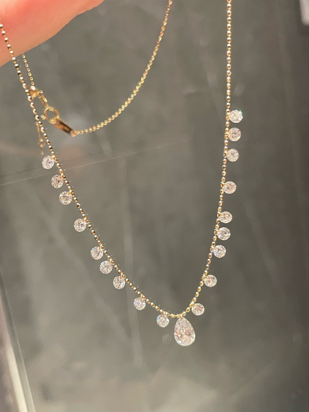 Ruif Jewelry Classic Design 18k yellow gold DE VS Total Lab Grown Diamond Pendant Necklace Gemstone Jewelry