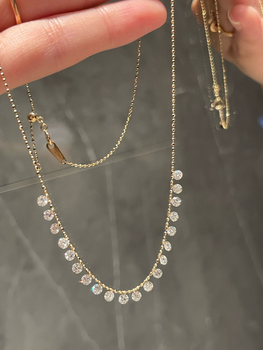 Ruif Jewelry Classic Design 18k yellow gold DE VS Total Lab Grown Diamond Pendant Necklace Gemstone Jewelry