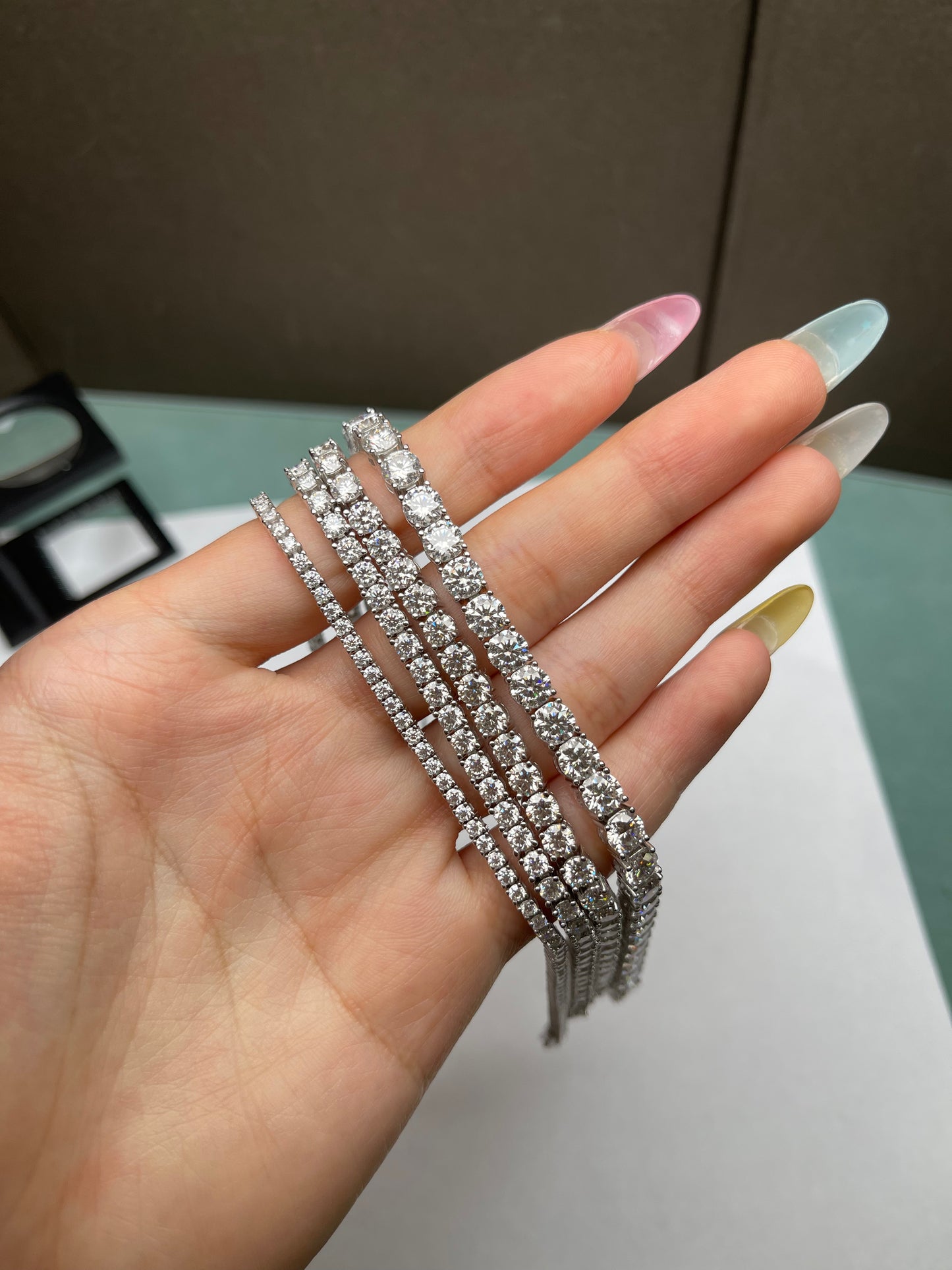 Pirmiana New Fashion Classic Moissanite Tennis Chain Bracelets and Necklaces S925 Silver Jewelry Party & BirthdayGift