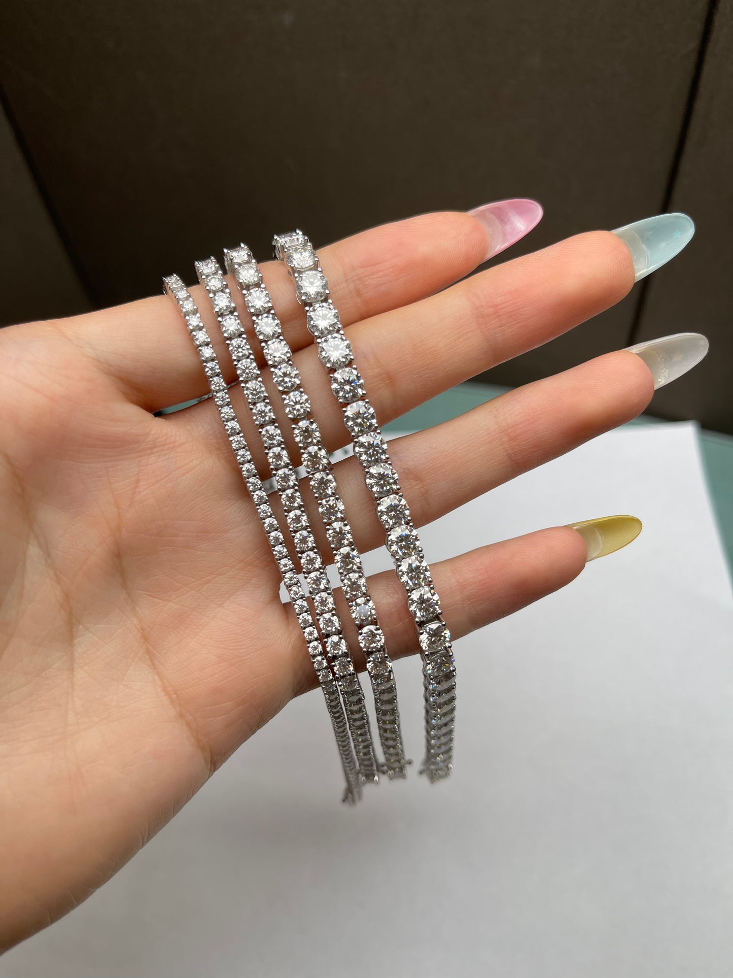Pirmiana New Fashion Classic Moissanite Tennis Chain Bracelets and Necklaces S925 Silver Jewelry Party & BirthdayGift