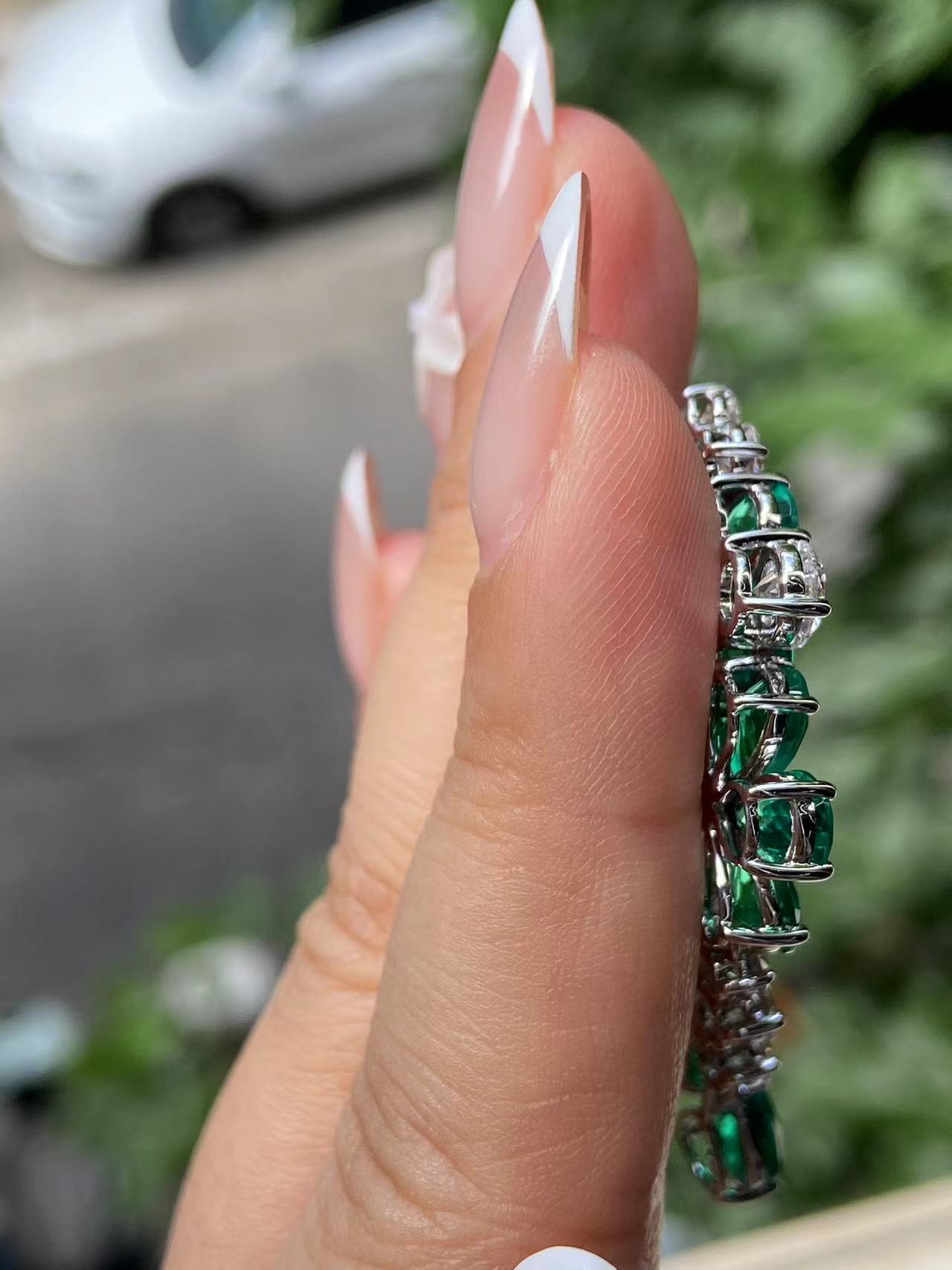 Pirmiana Hot Sale Classic Design 14K Gold Earrings Lab Grown Emerald Lab Diamond Girlfriend Gift