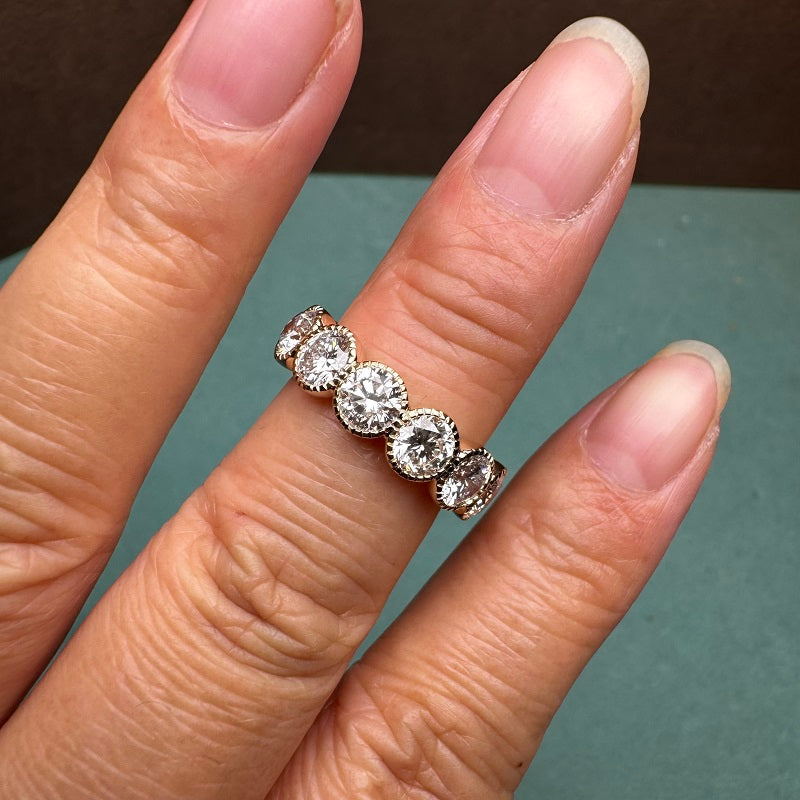 Pirmiana 14K YellowGold 0.3ct Each Lab Grown Diamond Enternity Ring