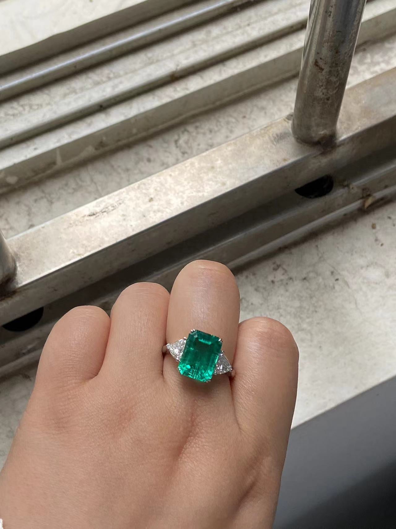 Pirmiana 2026 Jewelry Customized 9x12mm Emerlad Shape14k Gold Lab Grown Diamond A Rings for Party Gift