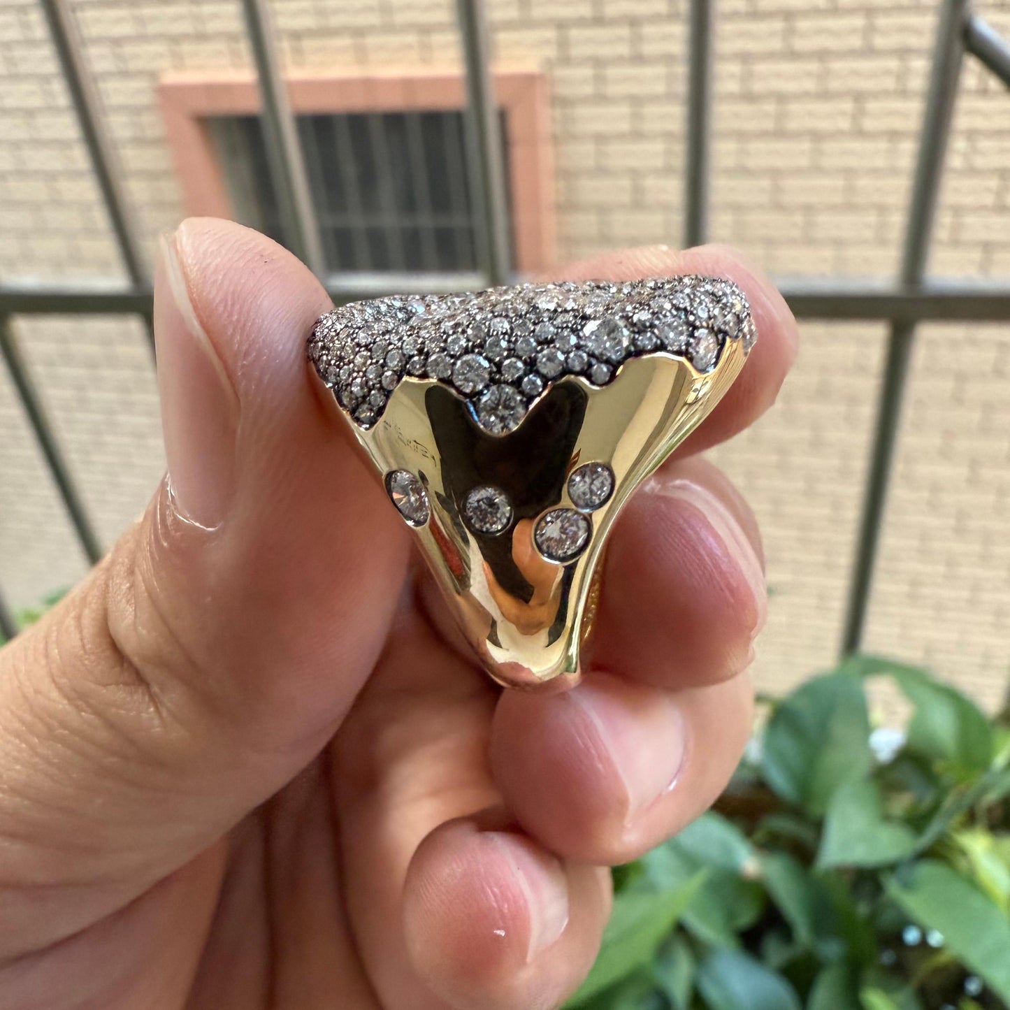 Pirmiana Jewelry Custom Design 18k Yellow Gold Ring for Women Lab Grown Diamond Jewelry