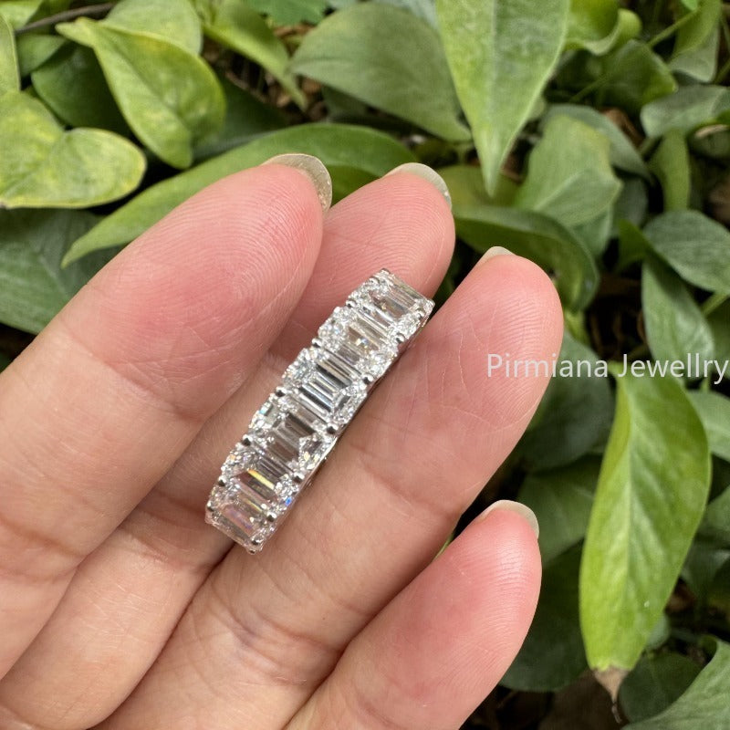 Pirmiana Custom Design 18K White Gold 0.5ct Each Lab Grown Diamond Enternity Ring