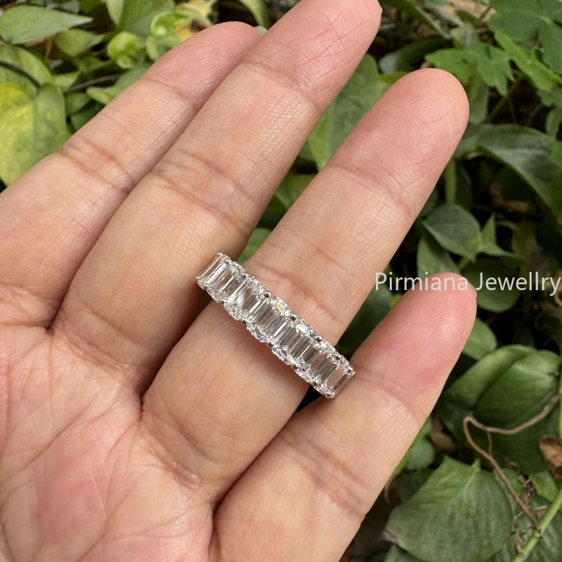 Pirmiana Custom Design 18K White Gold 0.5ct Each Lab Grown Diamond Enternity Ring