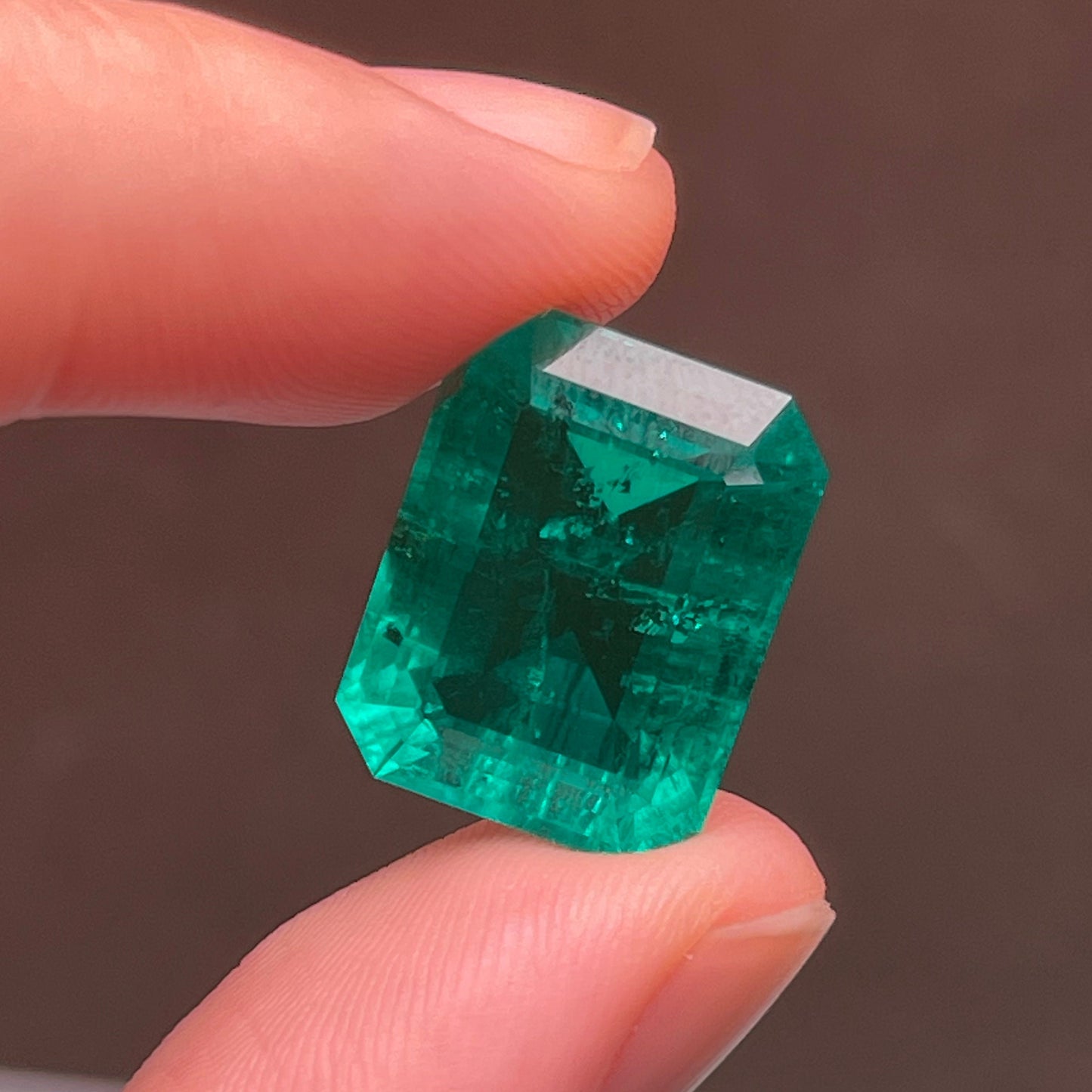 Pirmiana 14.12ct Emerald Cut Lab Grown Emerald