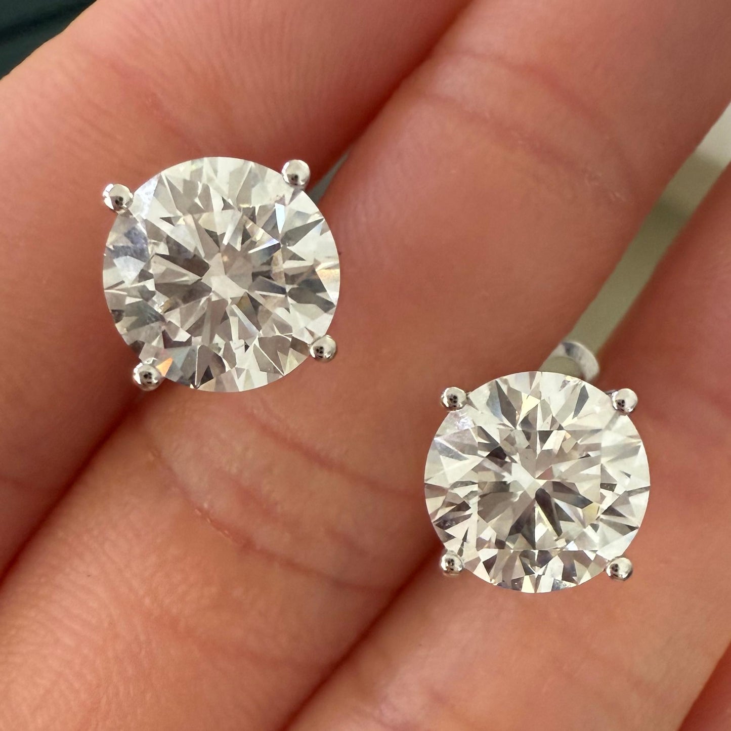 Pirmiana Custom Design 18K White Gold Earrings for Women 3ct F VS2 Lab Grown Diamond Jewelry